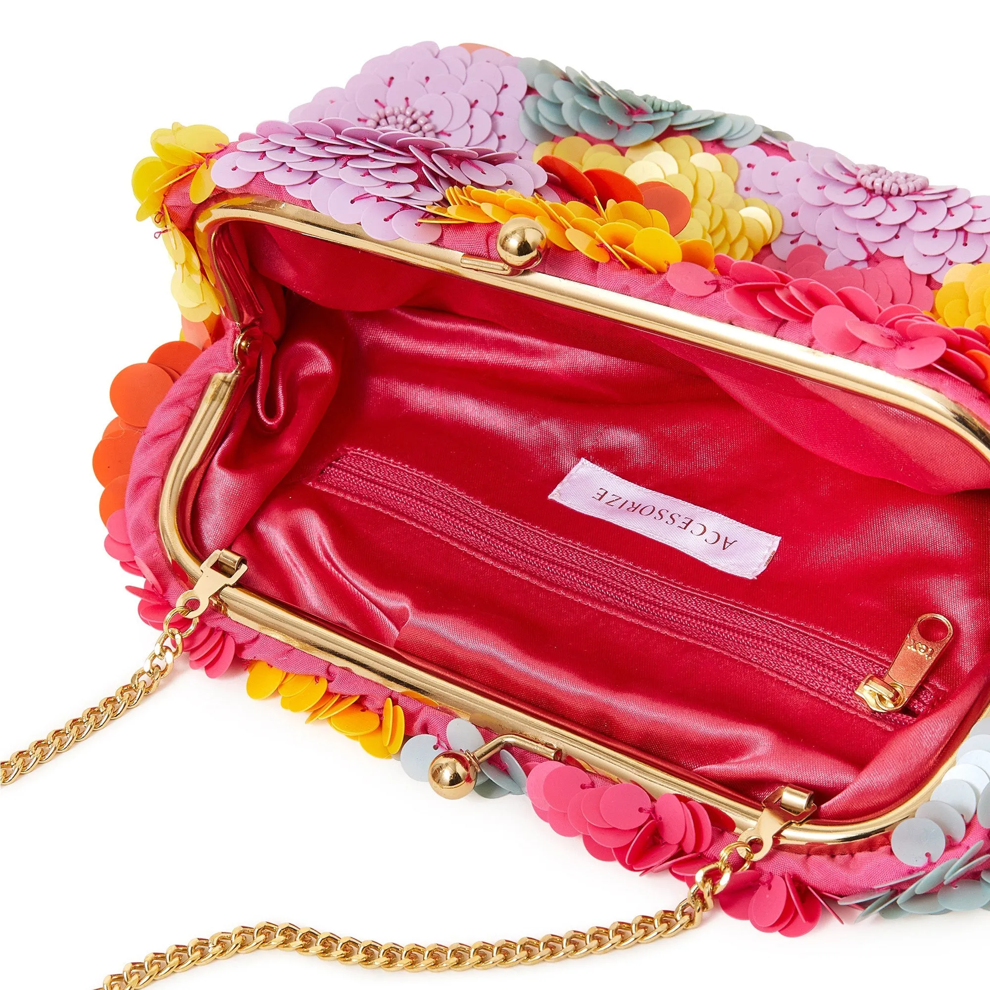 Accessorize London Women's Multi 3D Floral Cloud Clutch