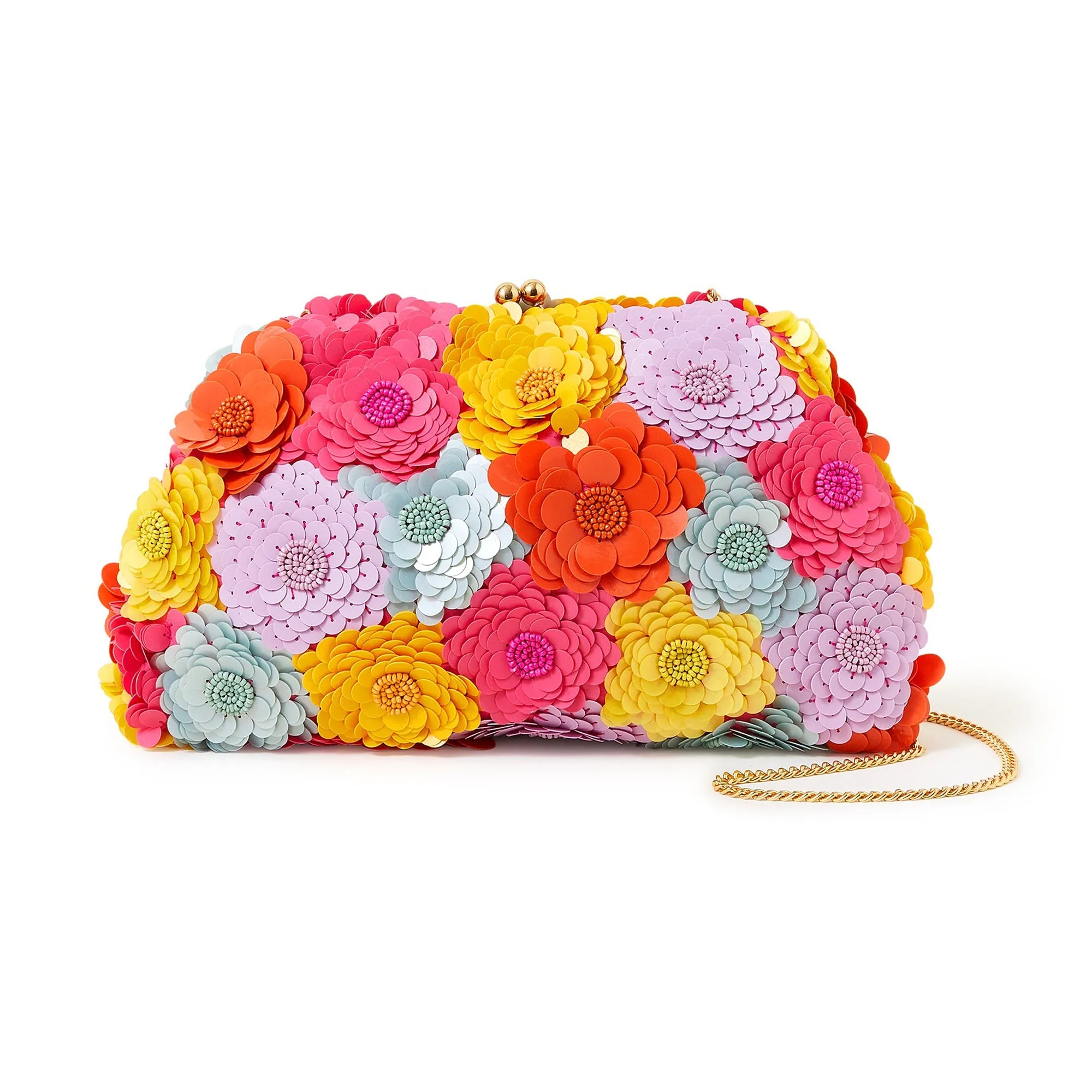 Accessorize London Women's Multi 3D Floral Cloud Clutch