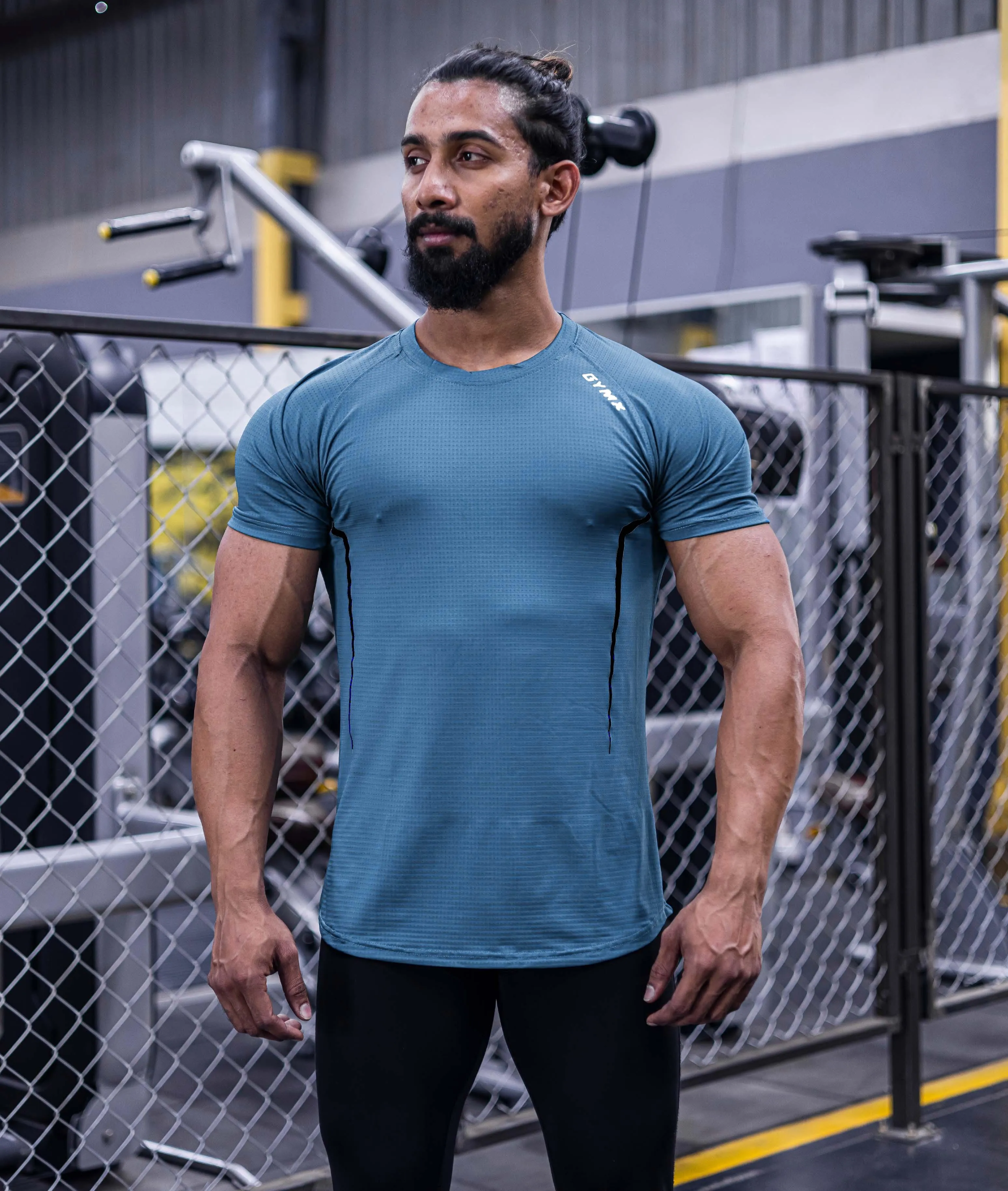 Airflow Mist Blue GymX Tee - Sale