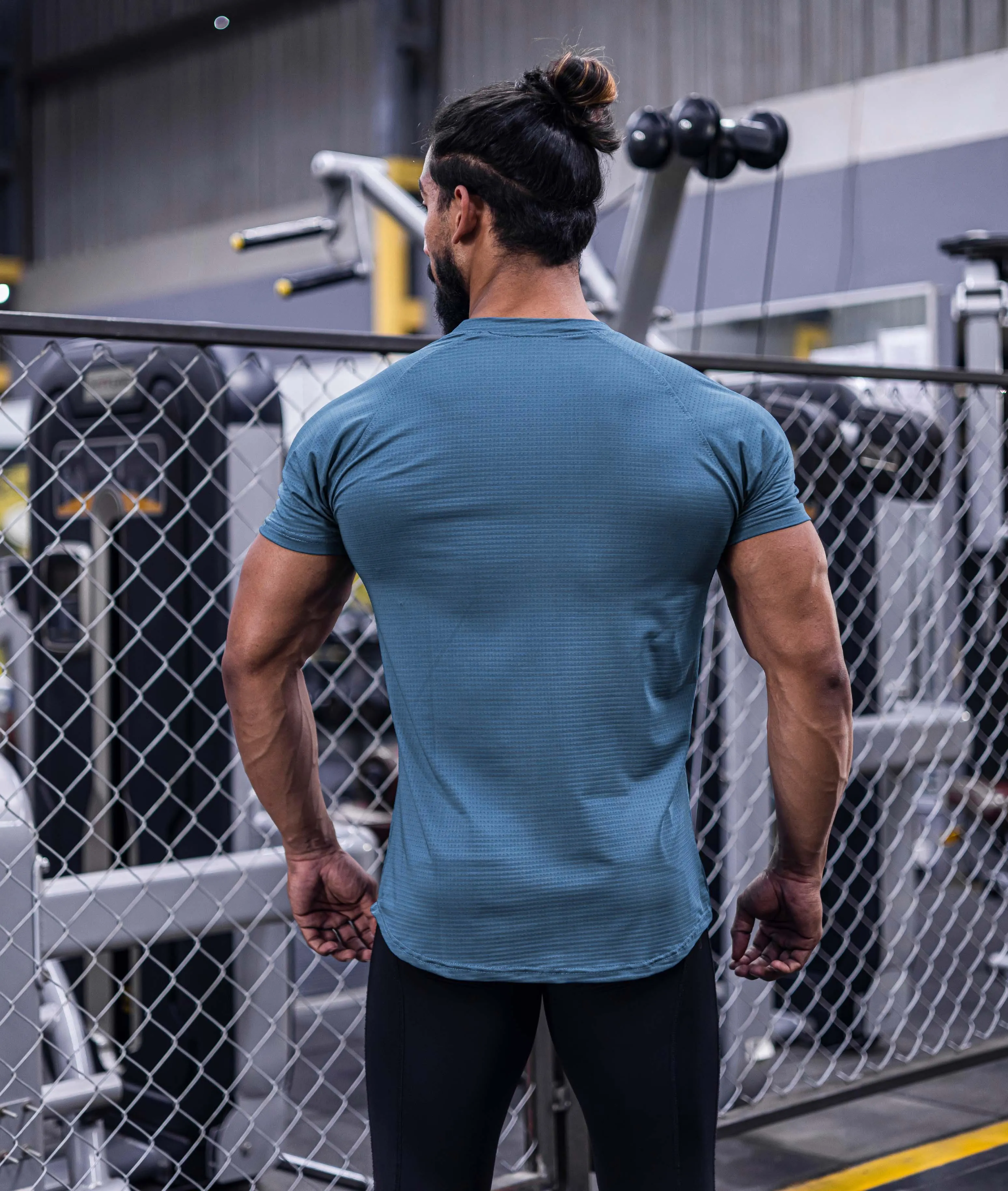 Airflow Mist Blue GymX Tee - Sale