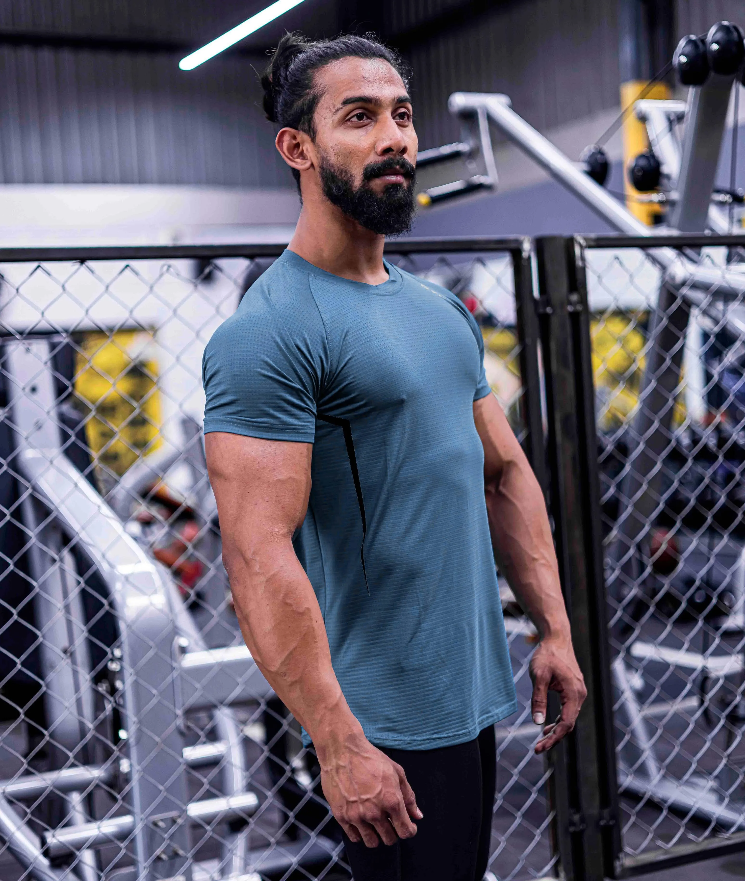 Airflow Mist Blue GymX Tee - Sale