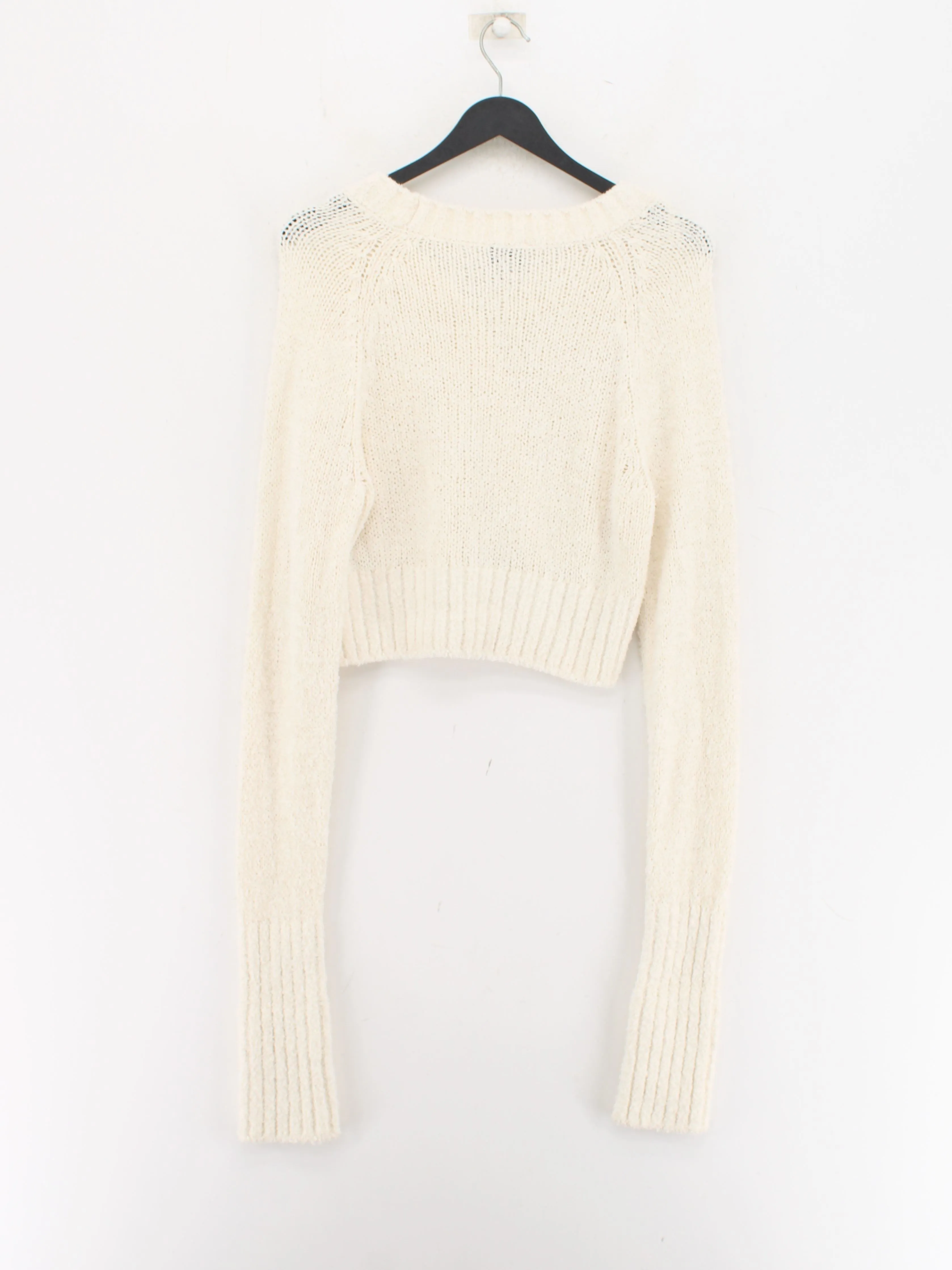 & Other Stories Women's Cardigan L Cream Cotton with Polyamide