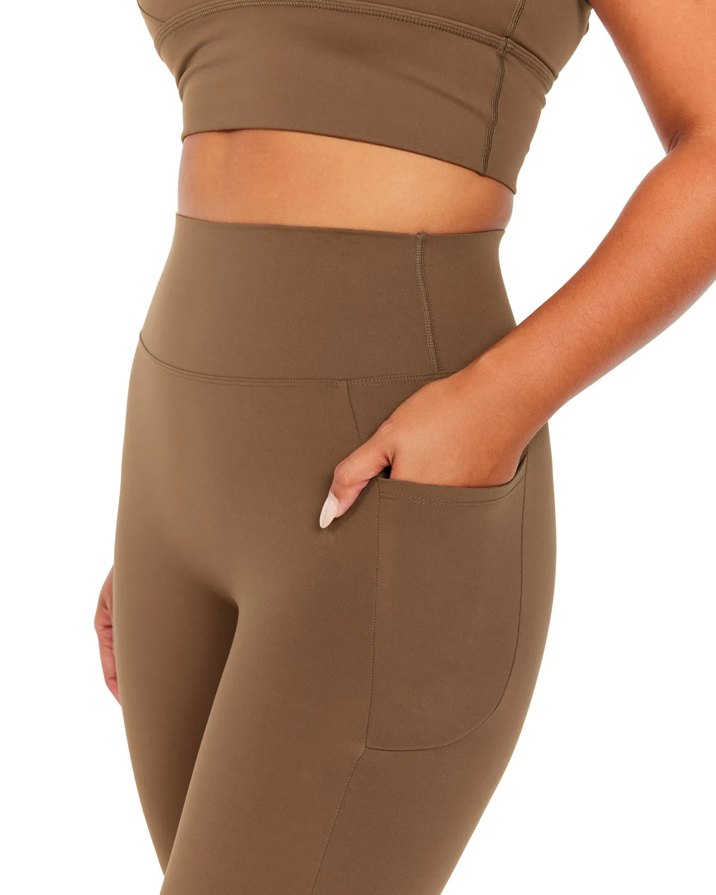 Aura Bonded Ascend Leggings - Cafe Latte