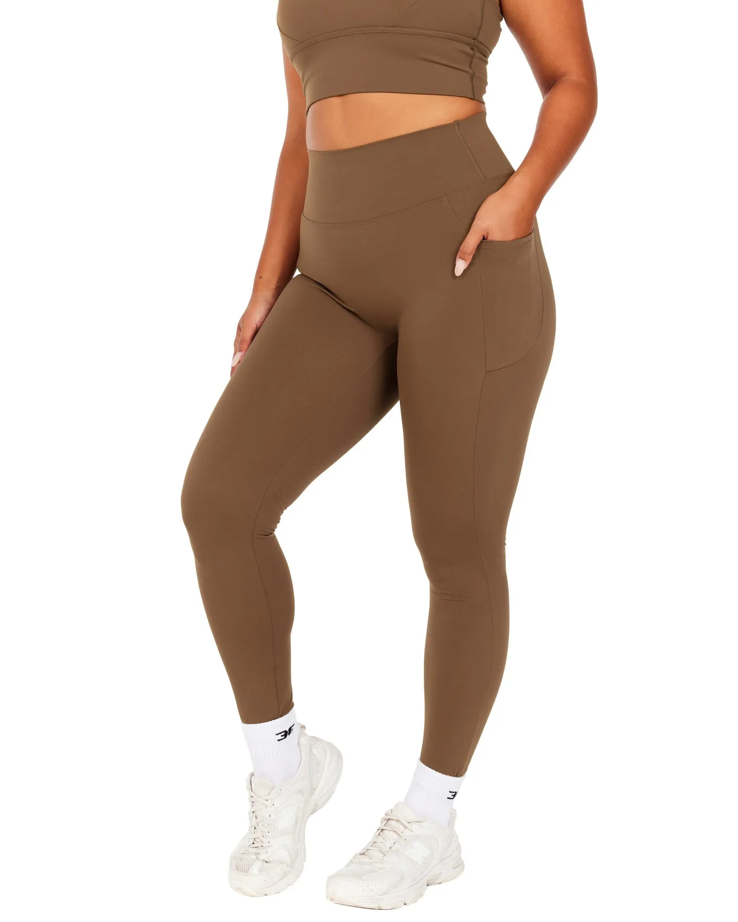 Aura Bonded Ascend Leggings - Cafe Latte