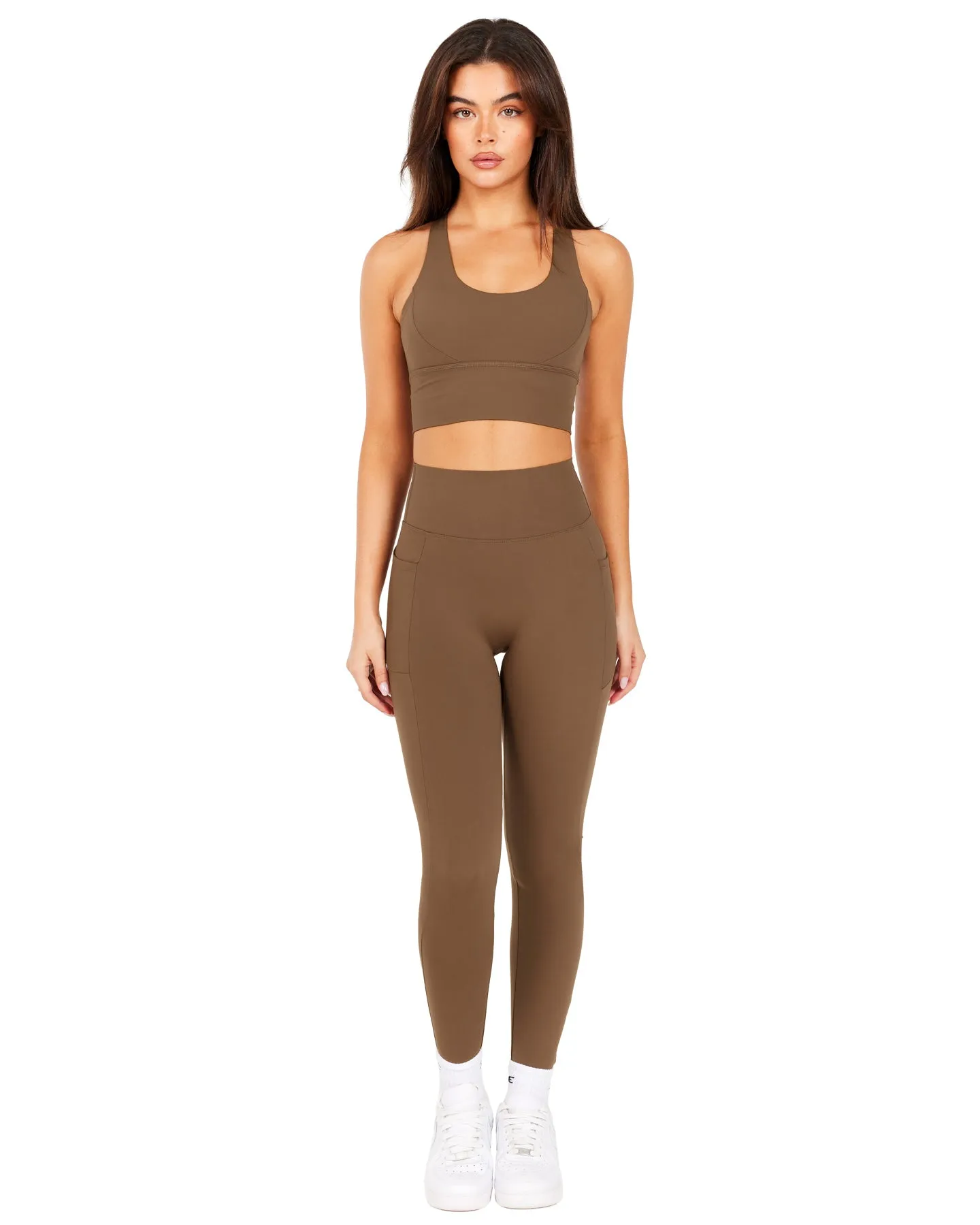 Aura Bonded Ascend Leggings - Cafe Latte