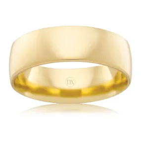 Barrel 7mm - 18ct Yellow Gold