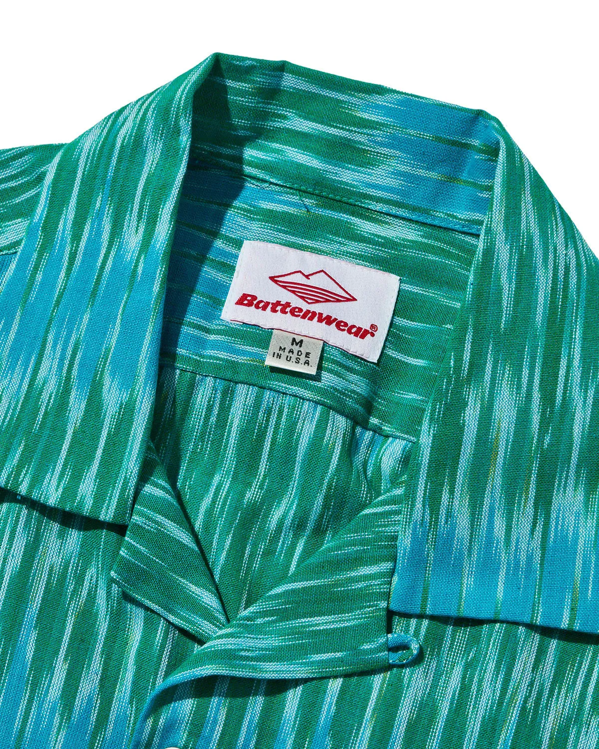 BATTENWEAR Five Pocket Island Shirt Green Ikat