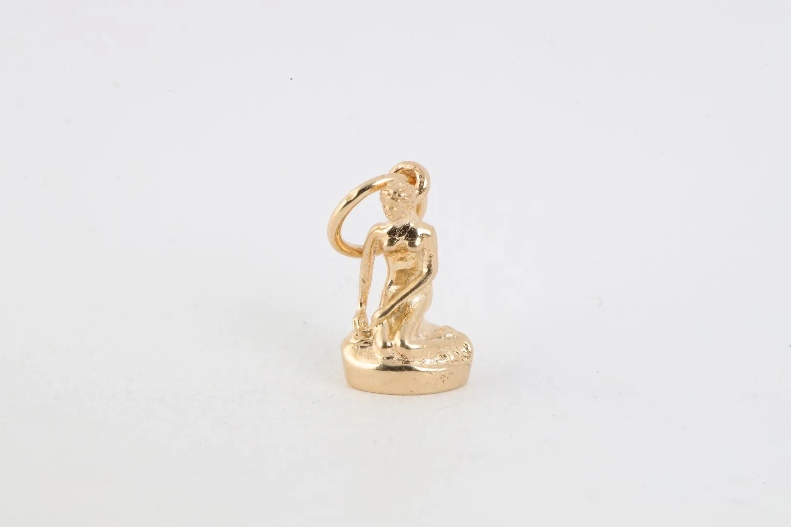 Bernhard Hertz 14k Yellow Gold Denmark Little Mermaid Pendant (1.79g.)