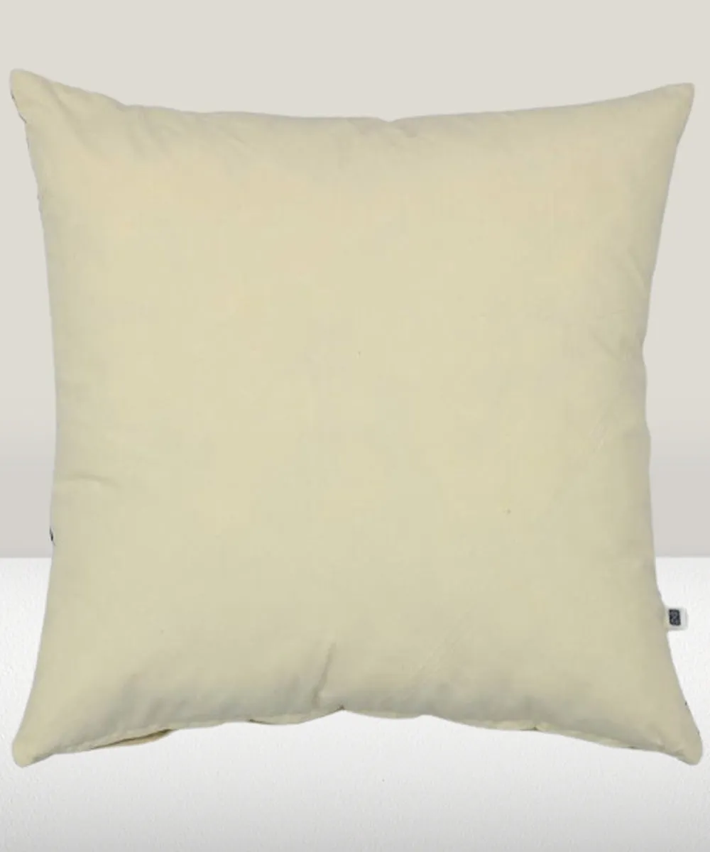 Black cream horse embroidery stripes cotton cushion cover