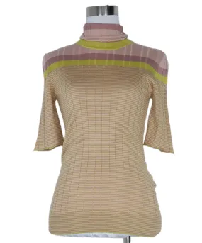 Bottega Veneta Mauve & Yellow Print Top sz 4