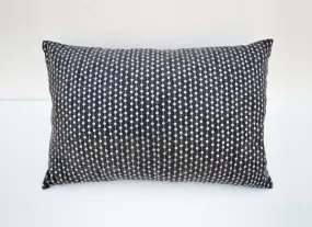 Charcoal pillow, stone washed, cotton pillow cover, silver sequin, bohemian, size 16"X16"