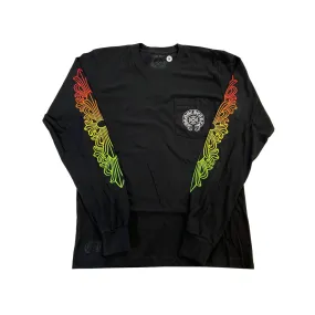 CHROME HEARTS MULTI COLOR FLORAL LONGSLEEVE BLACK