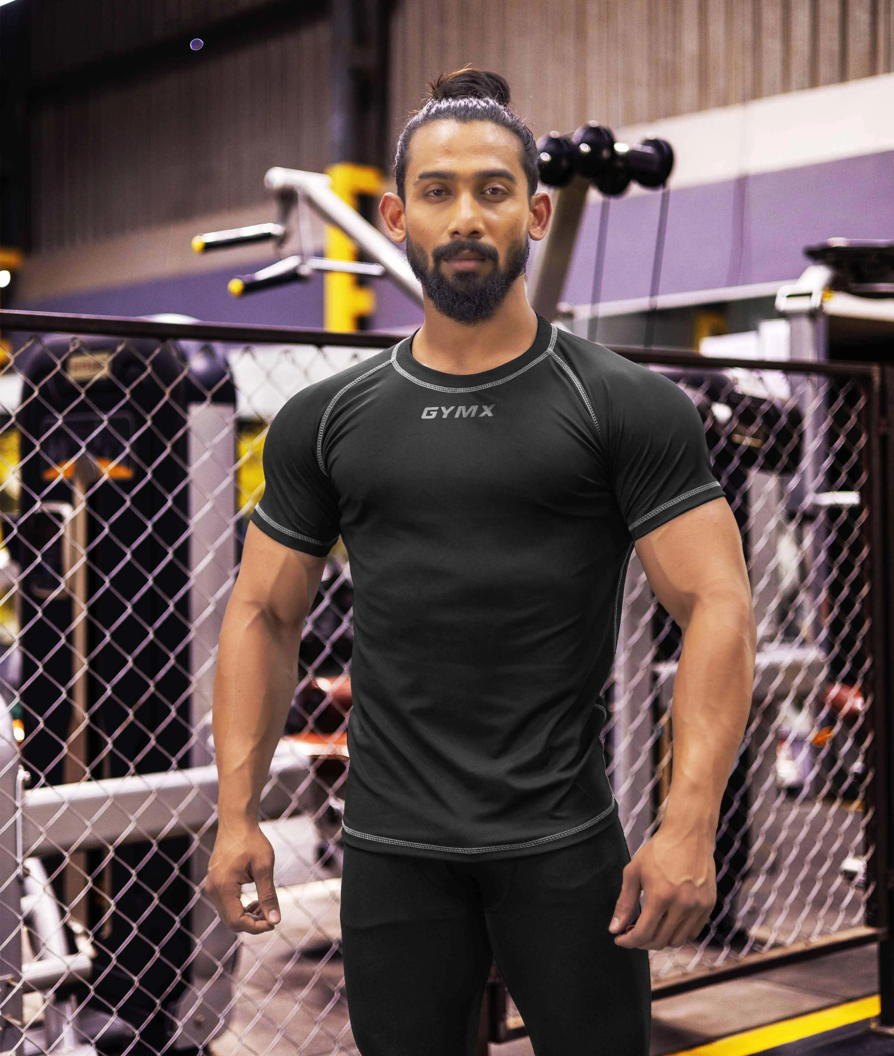 Compression GymX Tee: Pitch Black - Sale