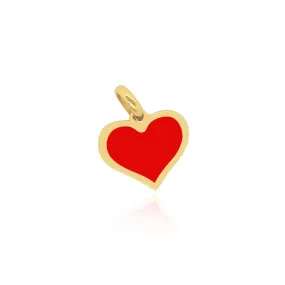 Coral Heart Charm