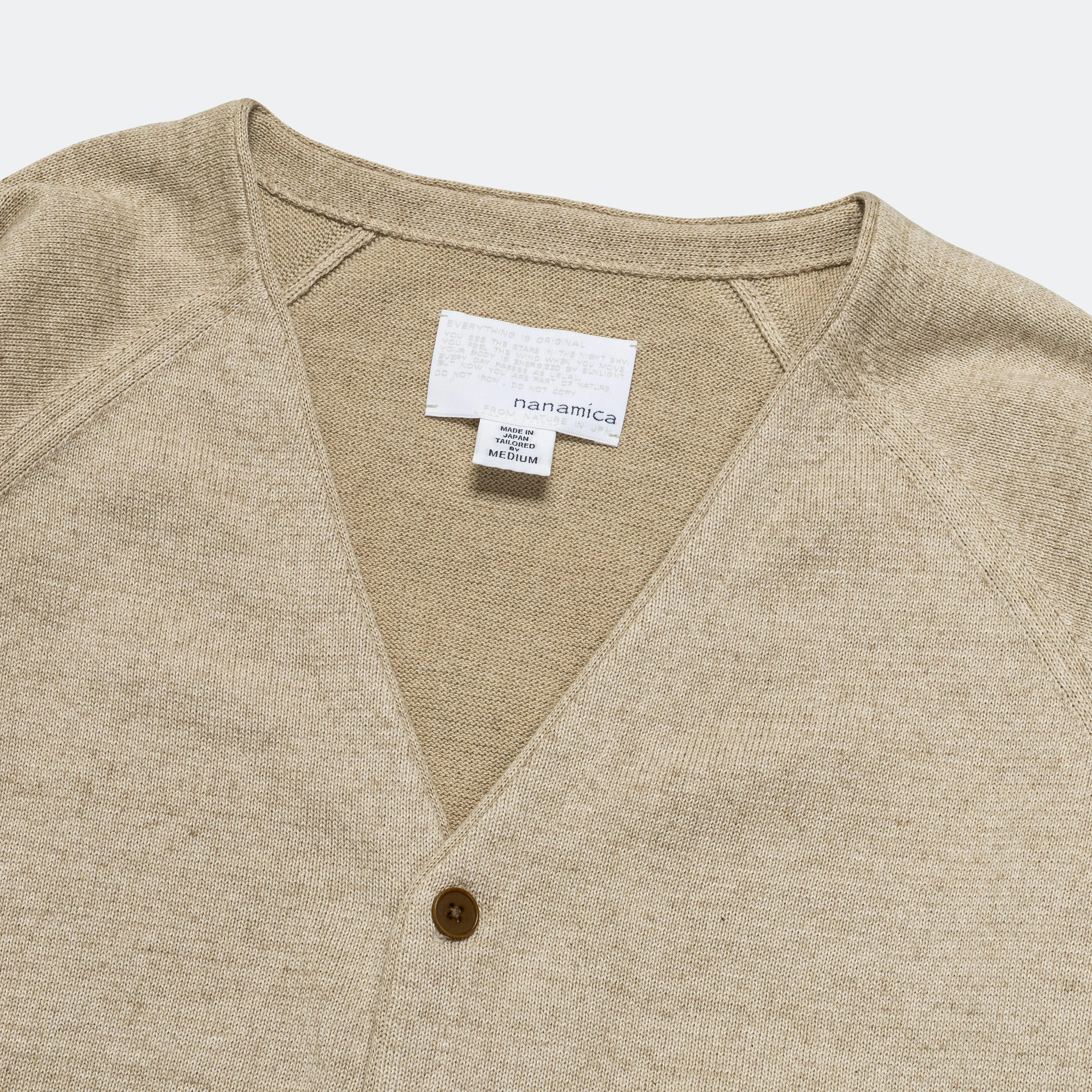 Cotton Cashmere Cardigan - Beige