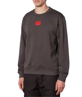 Cotton-terry Regular-fit Sweatshirt With Logo Label - Grey