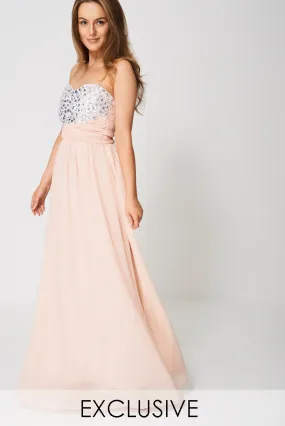 Exclusive Collection Embellished Bandeau Maxi Dress