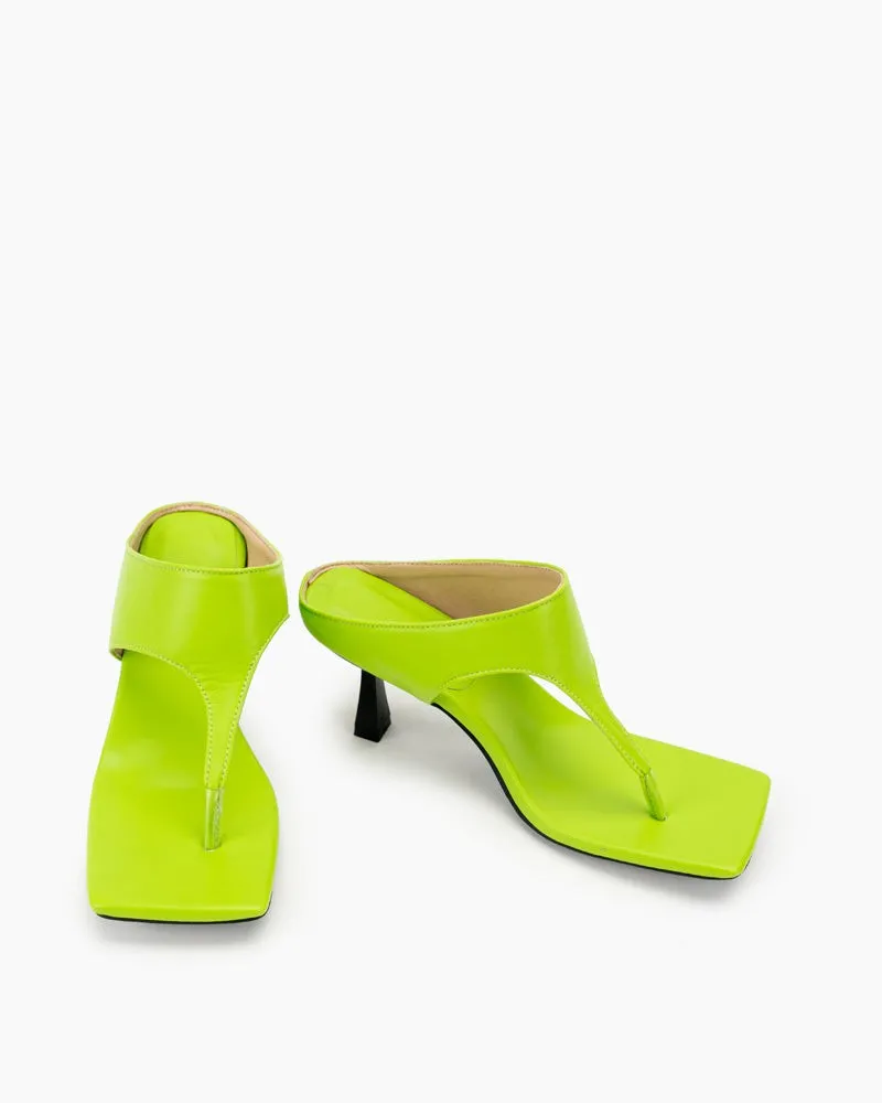 Flip Flops Slip On Slide On High Heel Thong Sandals