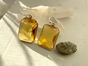 Golden Yellow Quartz Adora Earrings