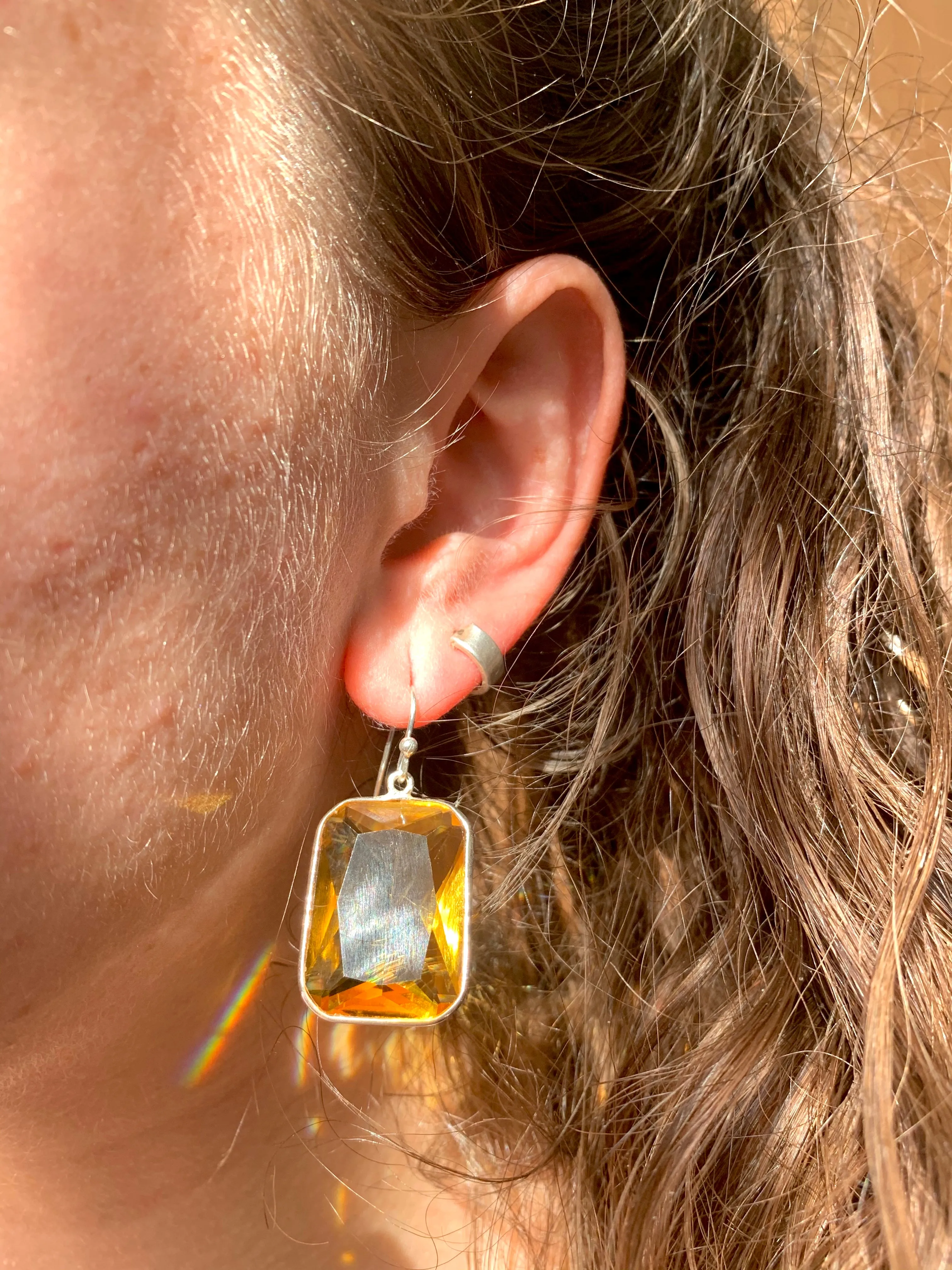 Golden Yellow Quartz Adora Earrings