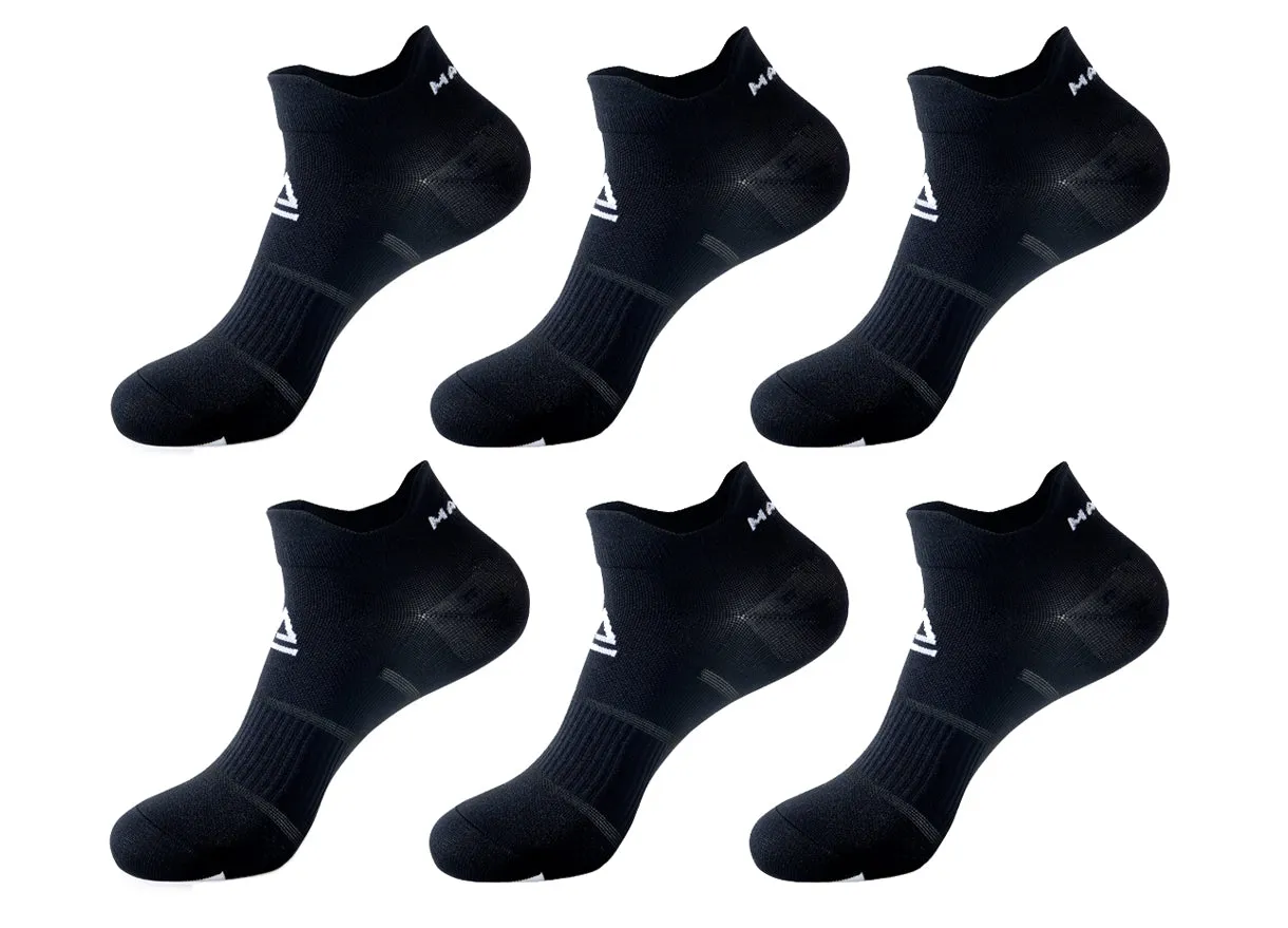 Haute Edition Unisex 6-Pack Compression Wellness Ankle Socks