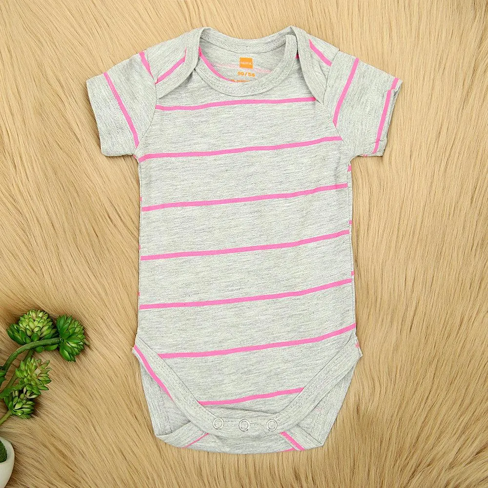 Imported Organic Cotton Striped Printed Baby Suite