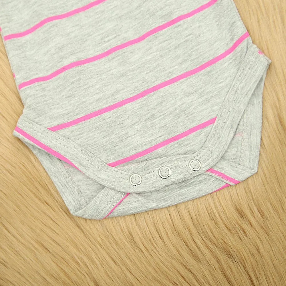 Imported Organic Cotton Striped Printed Baby Suite