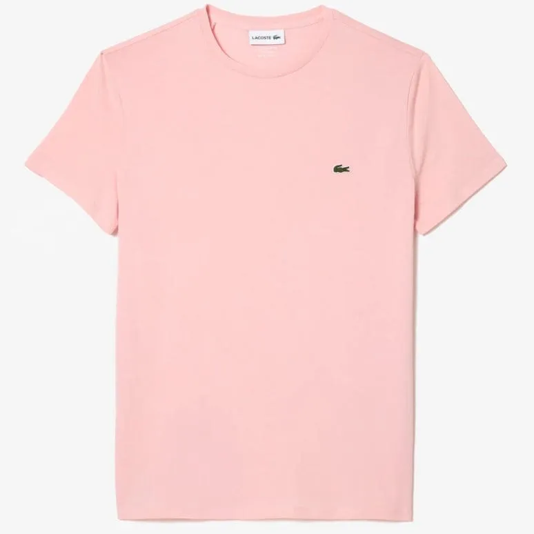 Lacoste Crew Neck Pima Cotton Jersey T Shirt (Light Pink) TH6709-51