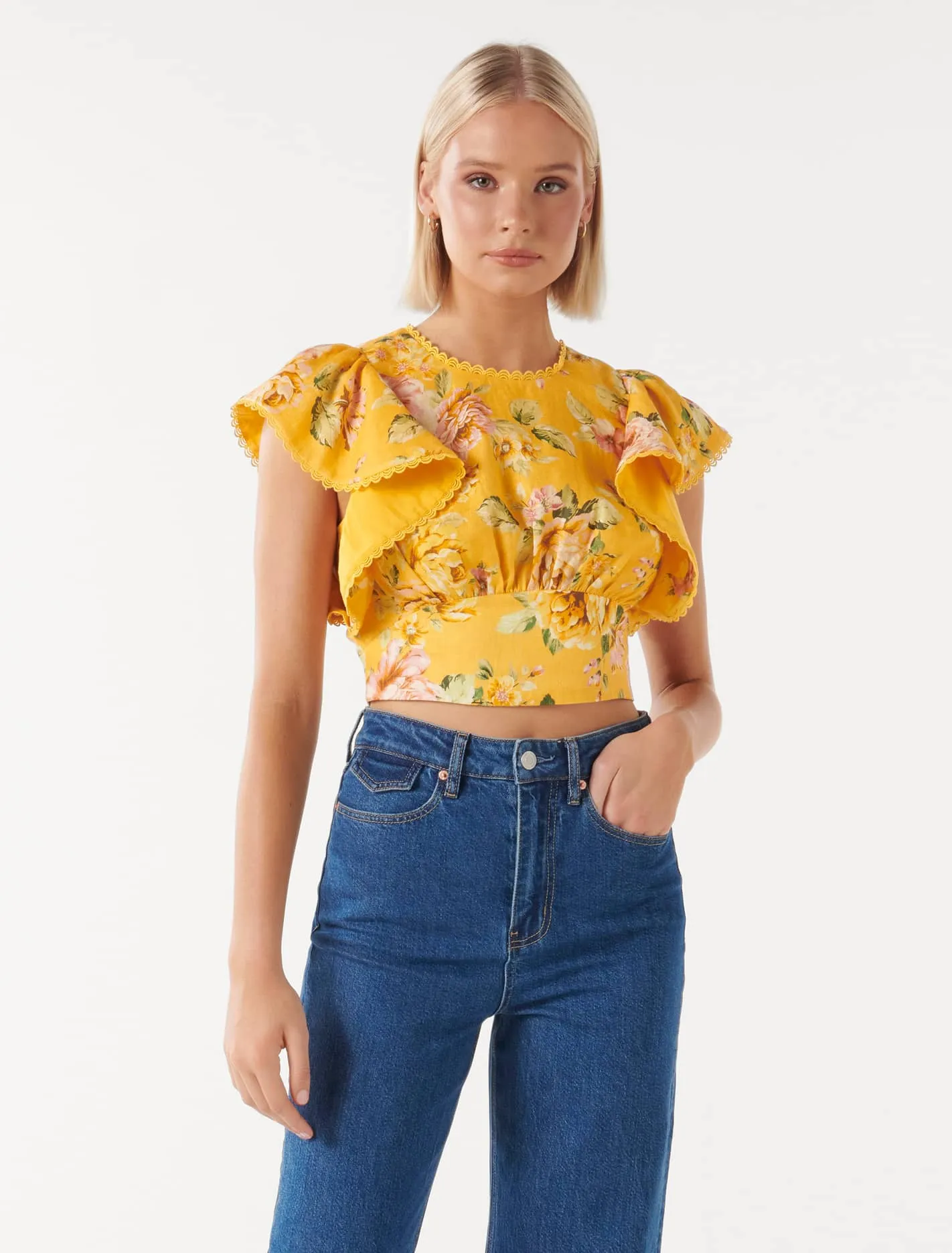 Lola Flutter Sleeve Waist Top