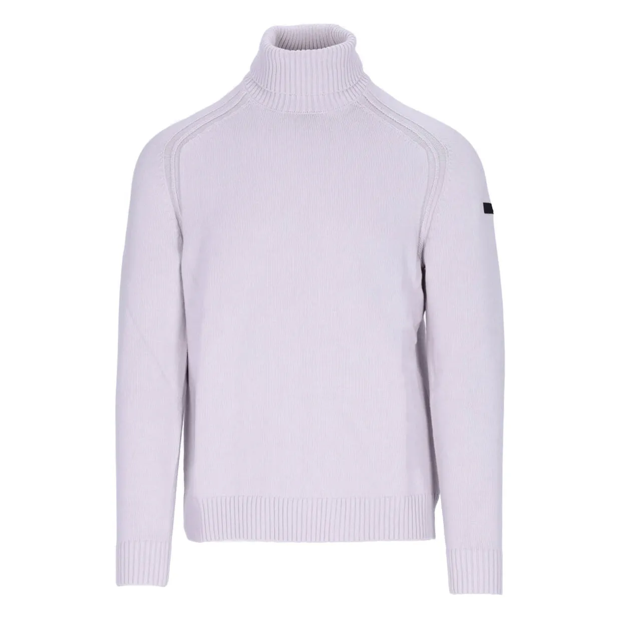 Maglione Uomo RRD Knit Cotton Plain Turtleneck Grigio Sasso