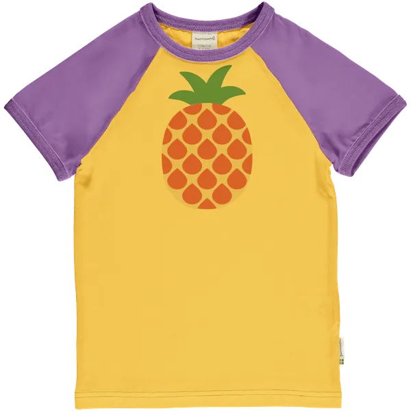 Maxomorra Pineapple Organic Cotton Single Print Short Sleeved Top