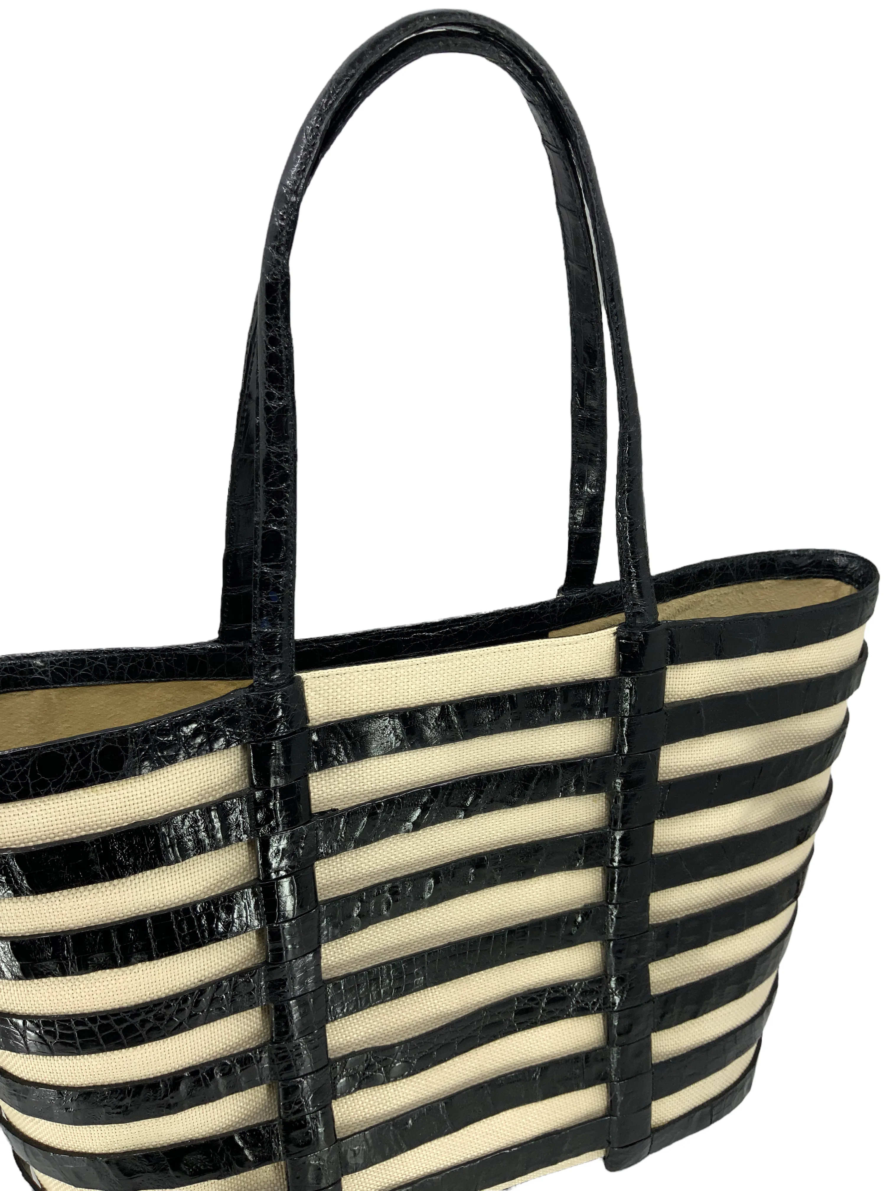 Nancy Gonzalez Medium Crocodile Basket Tote