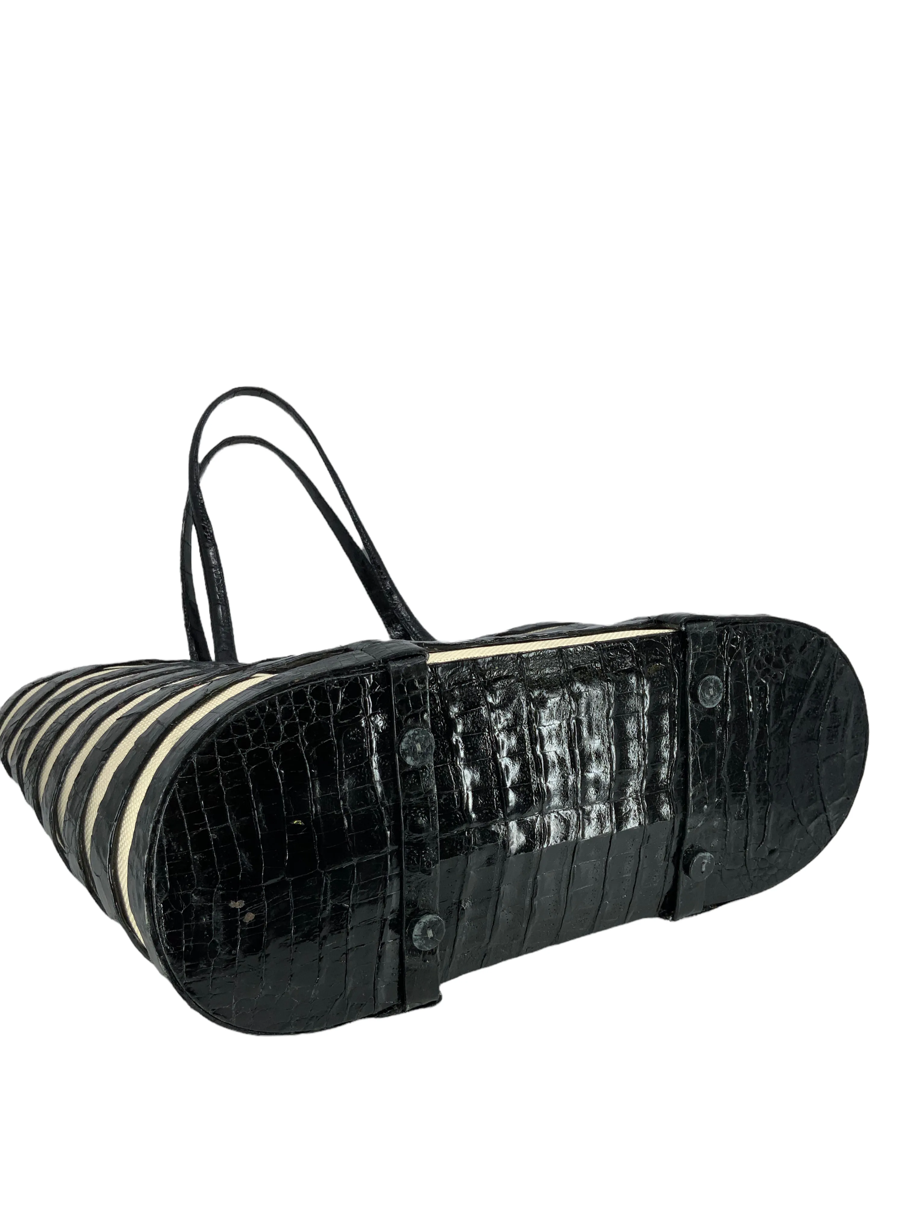 Nancy Gonzalez Medium Crocodile Basket Tote