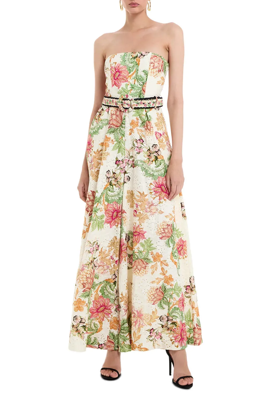 Pahi Floral Jumpsuit With Buckle Belt