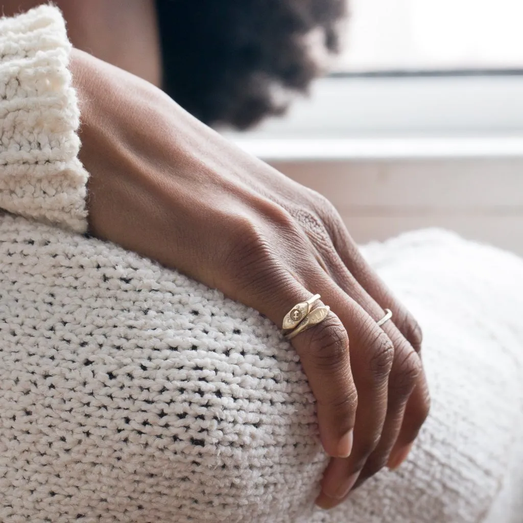 Pave Diamond Signet Ring