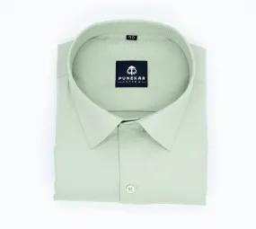 Pista Green Color Twitter Lining Blende Cotton Shirts For Men