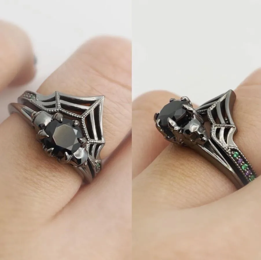 Secret Skull Engagement Ring-UDINC0537