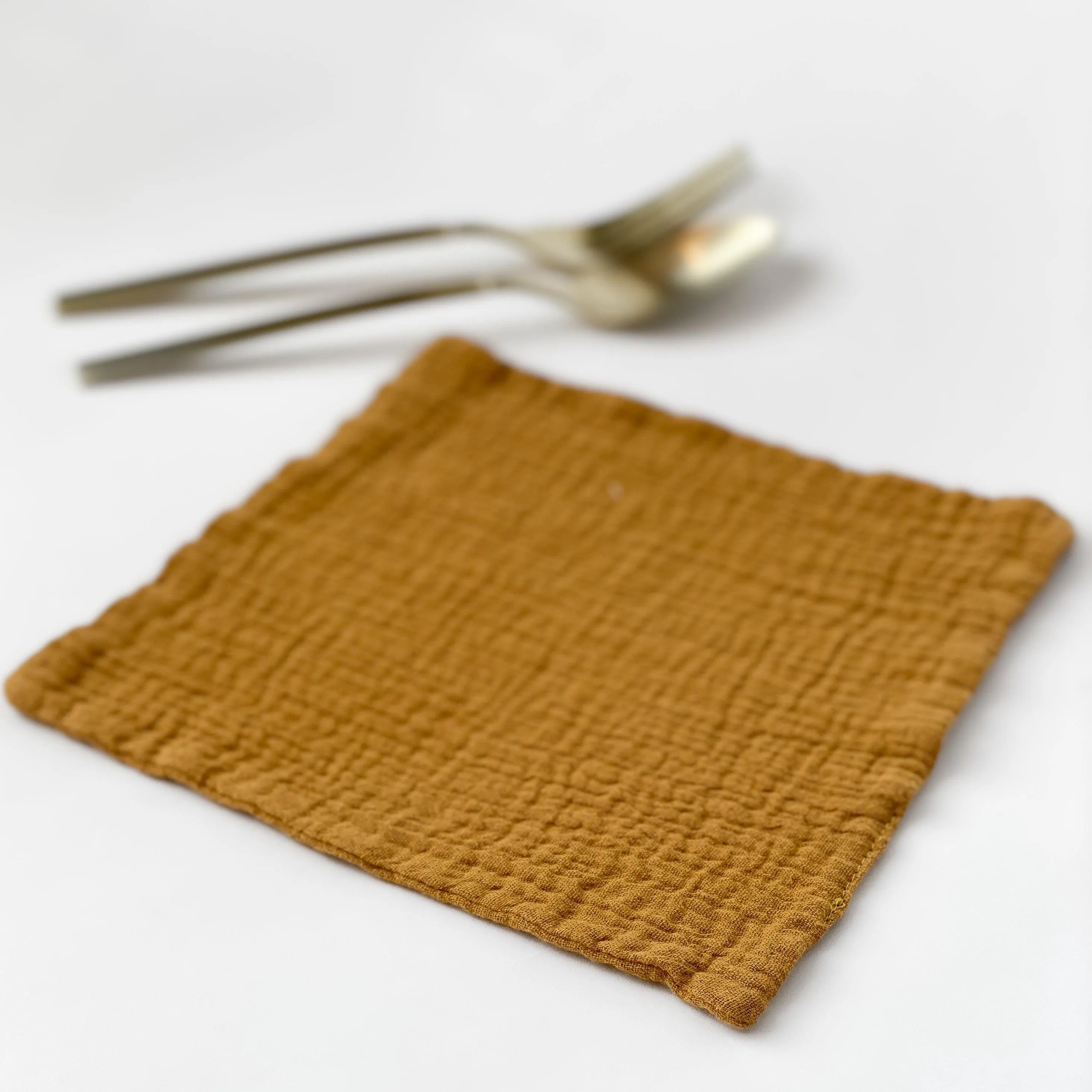 Small Cotton Gauze Cocktail Napkin - 7X7 - Many Colors Available