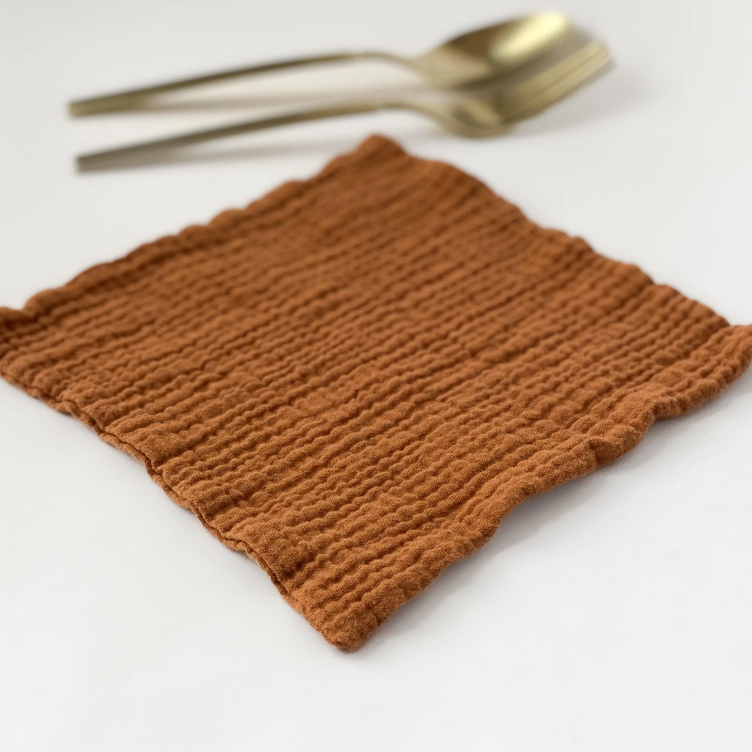 Small Cotton Gauze Cocktail Napkin - 7X7 - Many Colors Available