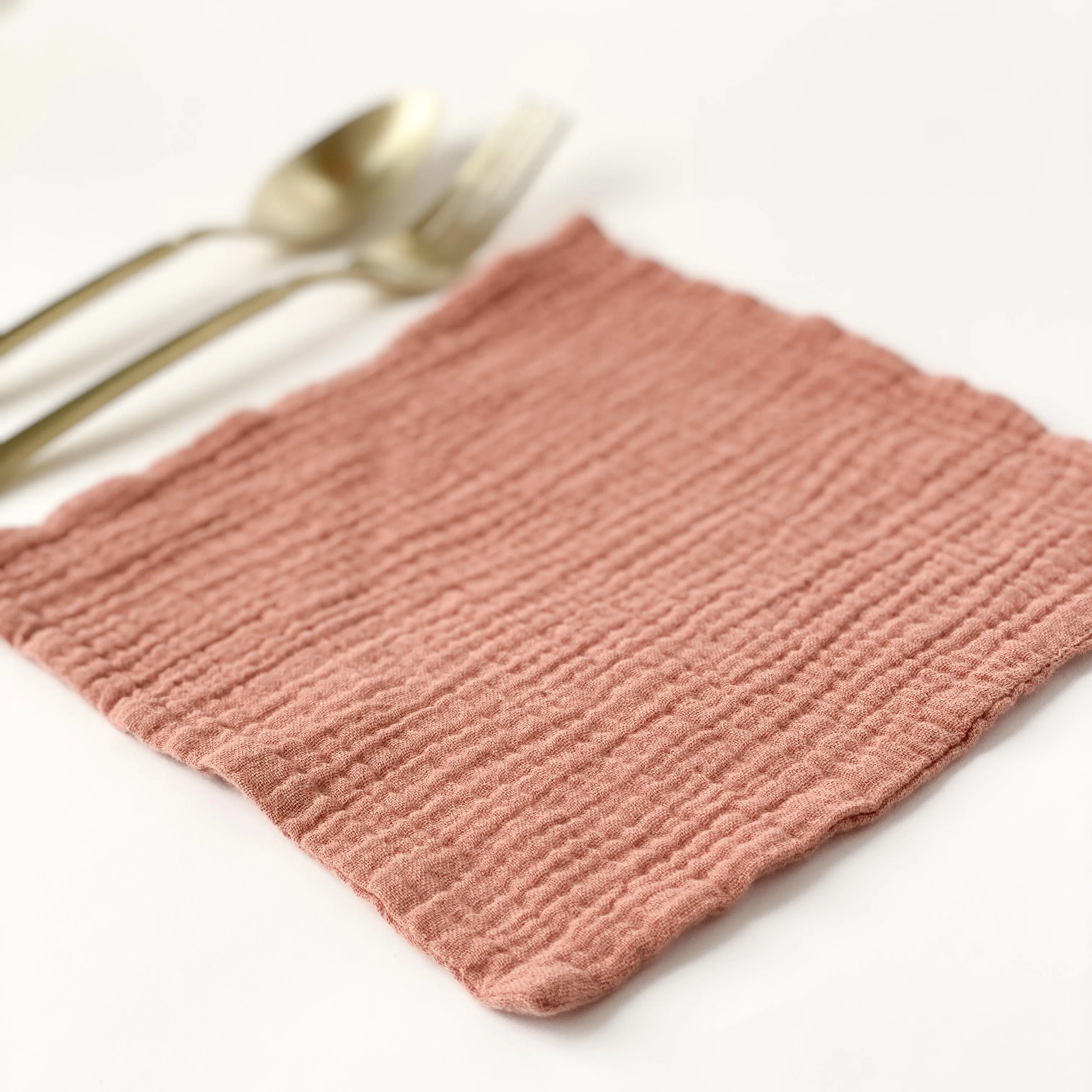 Small Cotton Gauze Cocktail Napkin - 7X7 - Many Colors Available