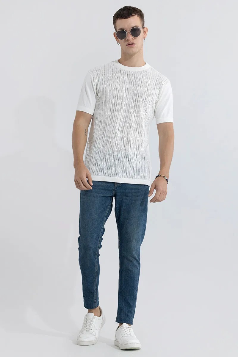 Smooth Knit White T-Shirt