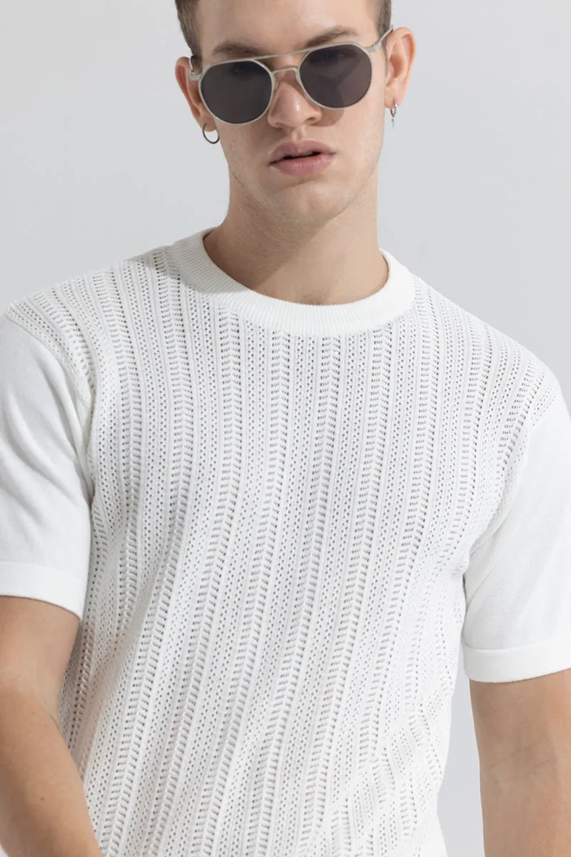 Smooth Knit White T-Shirt