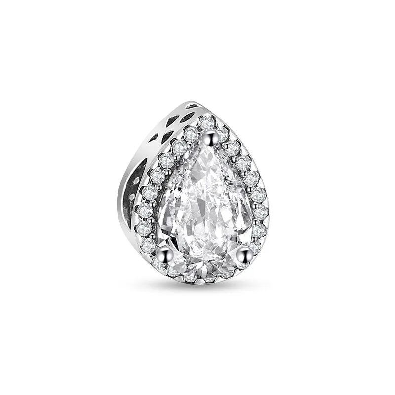 Stylish Sterling Silver Zircon Sparkling Bead For Women