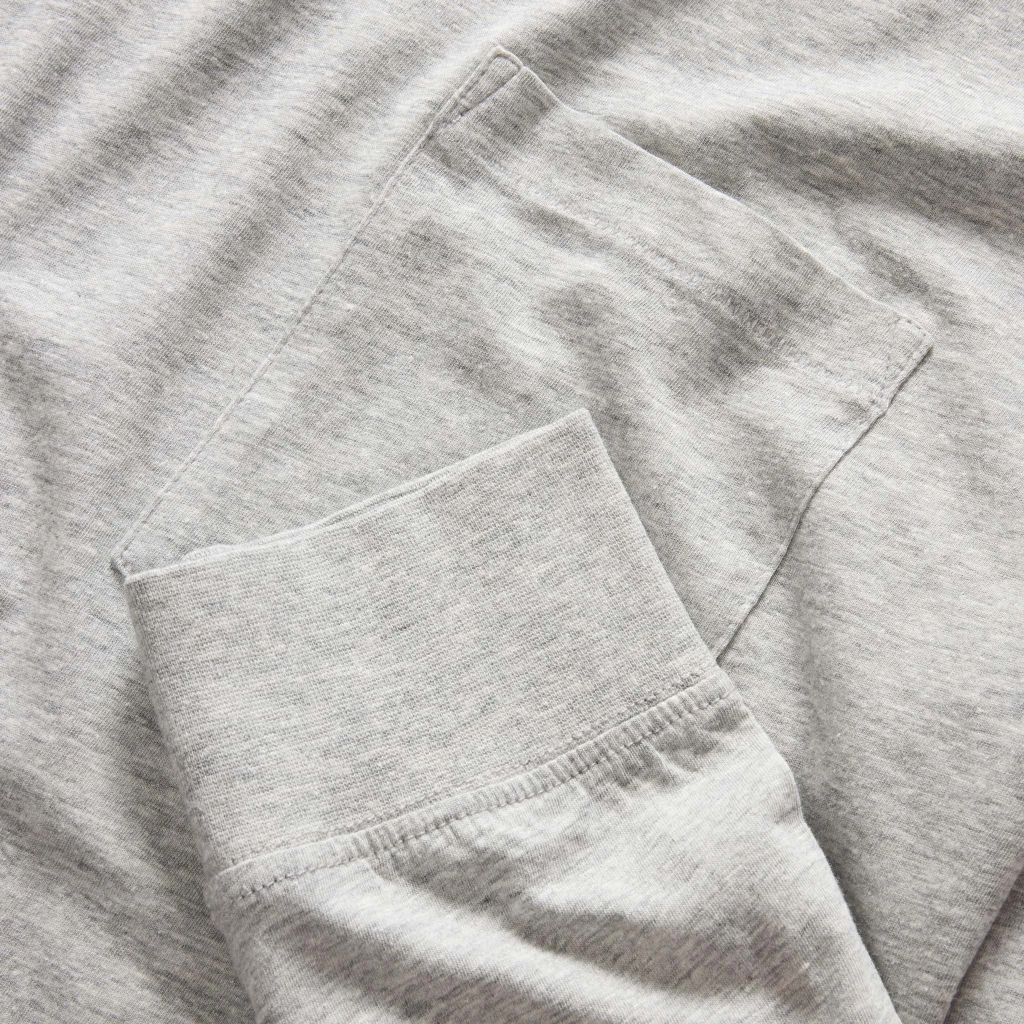 The Cotton Hemp Long Sleeve Tee in Heather Grey