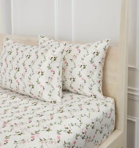 The Sisi Silk Pillowcase - Pink Pond Floral