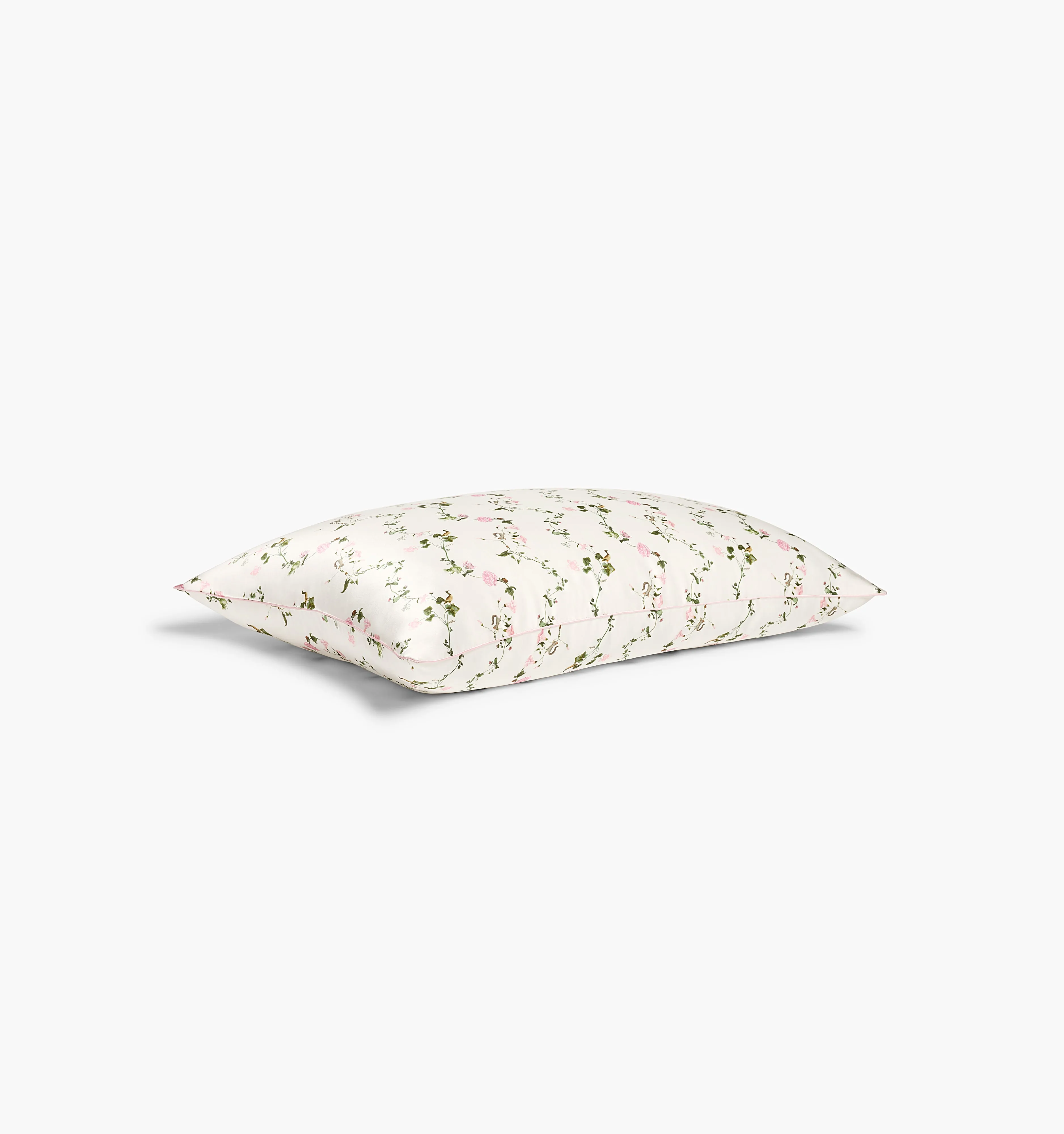 The Sisi Silk Pillowcase - Pink Pond Floral