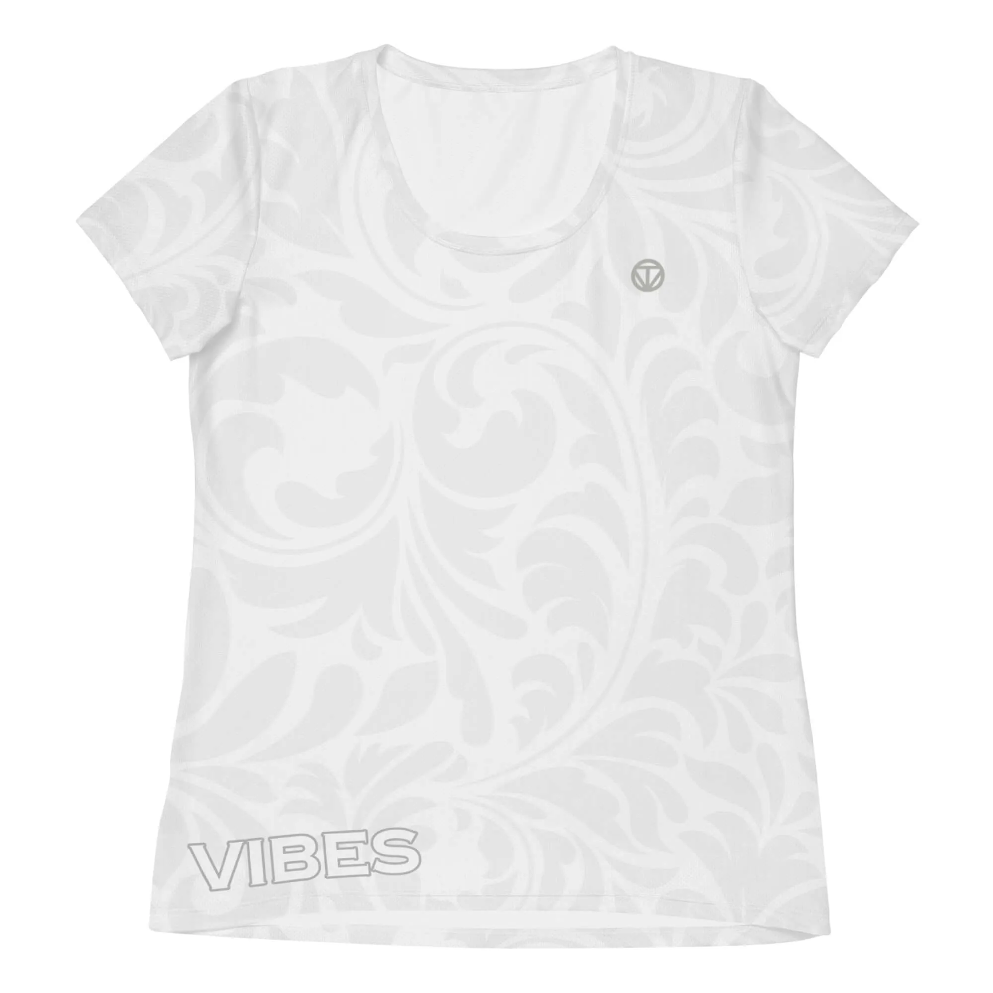 TOV Damen Sport T-Shirt FLORAL (Weiß)