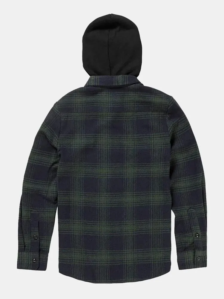 Volcom Youth Tone Stone LS Hood - Cedar Green