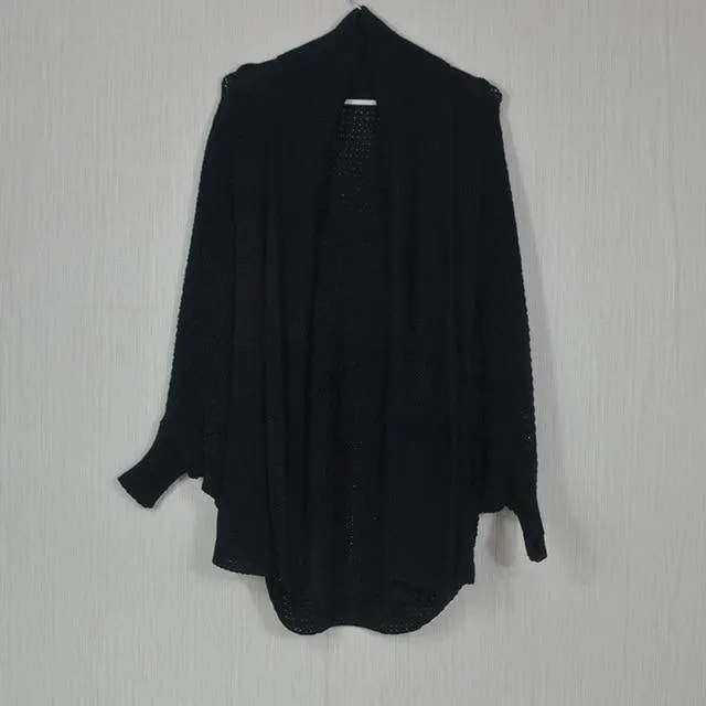 Winter Cardigans For Women Oversize Batwing Sleeves Long Cardigan