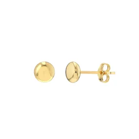 XS Flat Round Pebble Stud Earrings